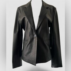 REM GARSON Leather Blazer Jacket Women’s Small